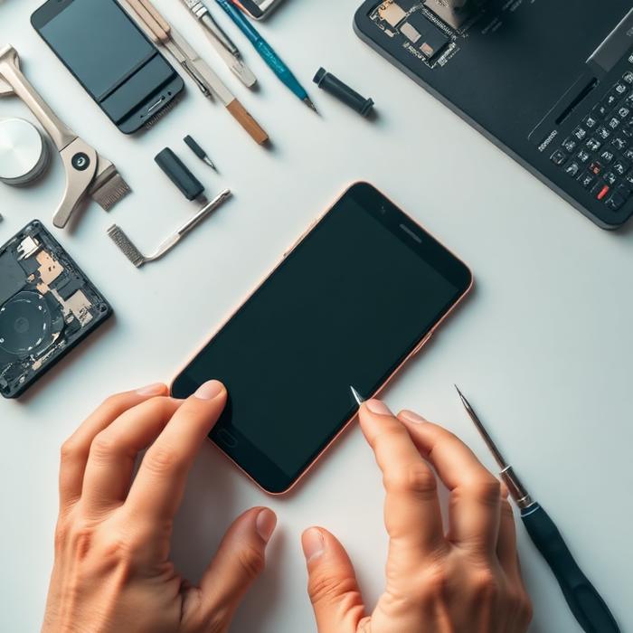 On-site cell phone repair workstation